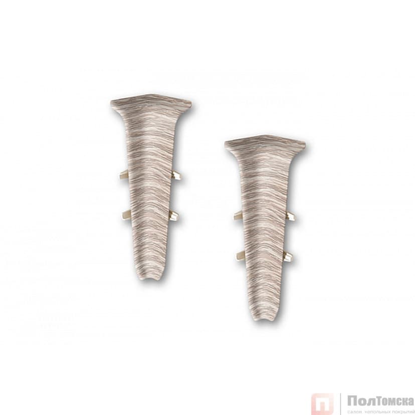 Угол внутренний для плинтуса 85мм "Деконика" (2шт. во флоупак), 229 Дуб латте