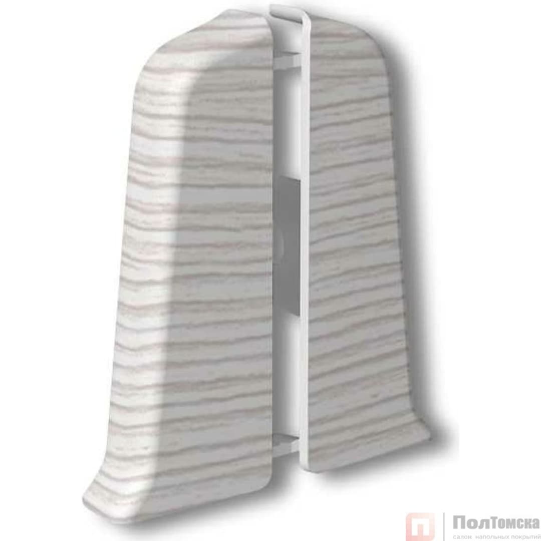 Торцевые (пара) для плинтуса 85мм "Деконика" (1 пара во флоупак), 255 Ясень бьянко