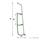 Плинтус напольный с кабель-каналами 85мм 2,2м "Деконика", 301 Венге - фото 2