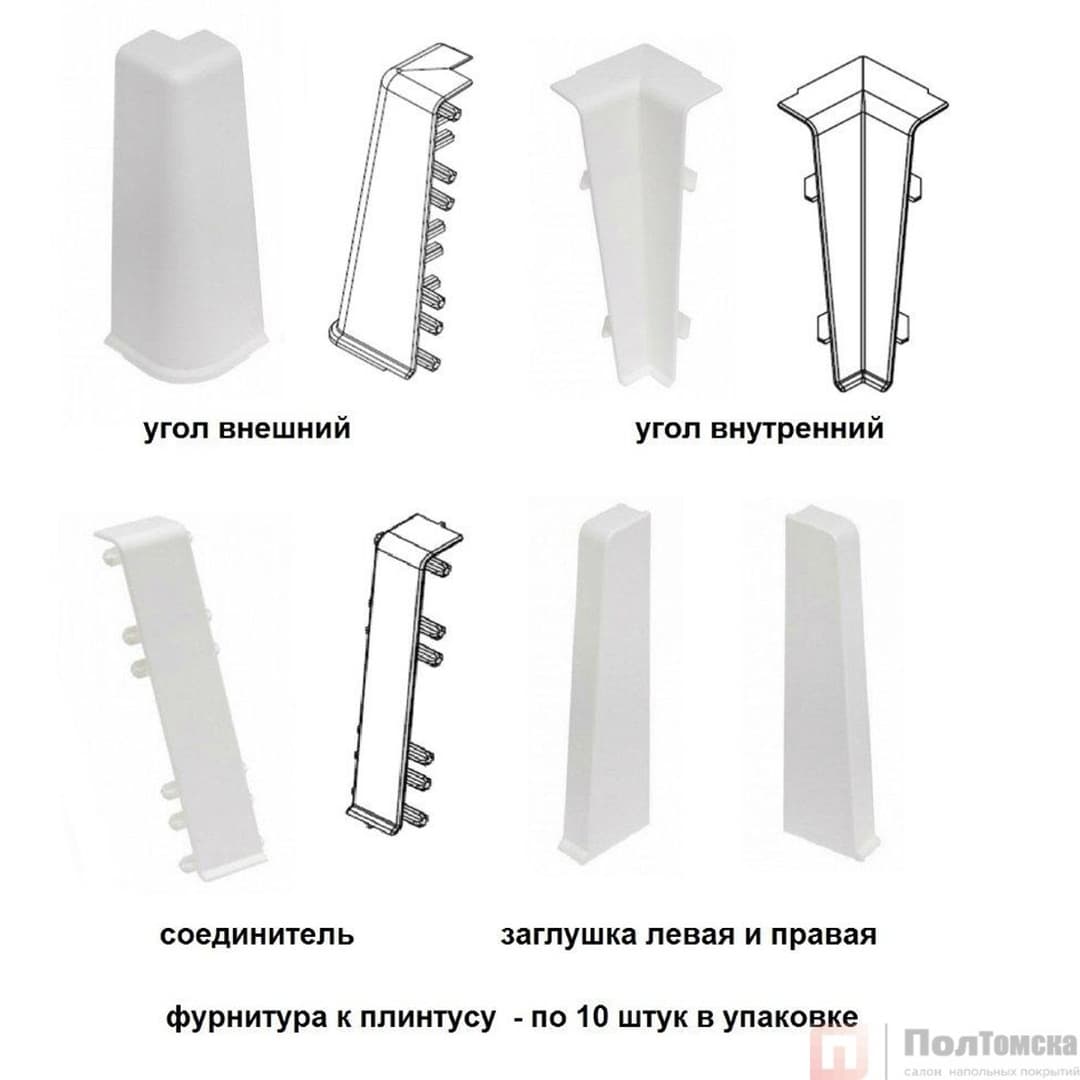 Фурнитура к плинтусу Cezar Hi-Line Prestige