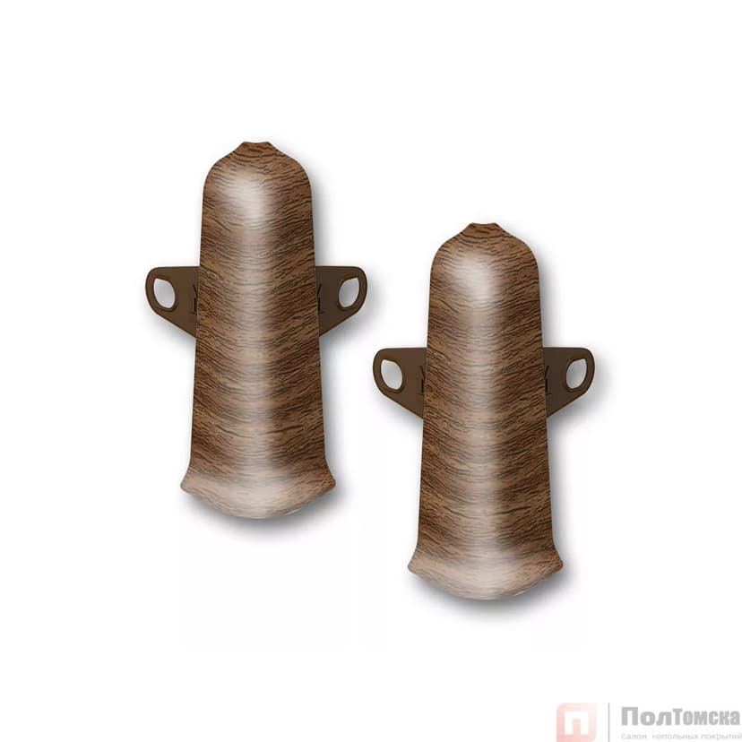 Угол наружный (внешний) с крепежом 85мм "Деконика" (2шт. во флоупак), 291 Орех