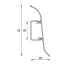 Плинтус Белый Классик 55мм 2,2 м,  - фото 2