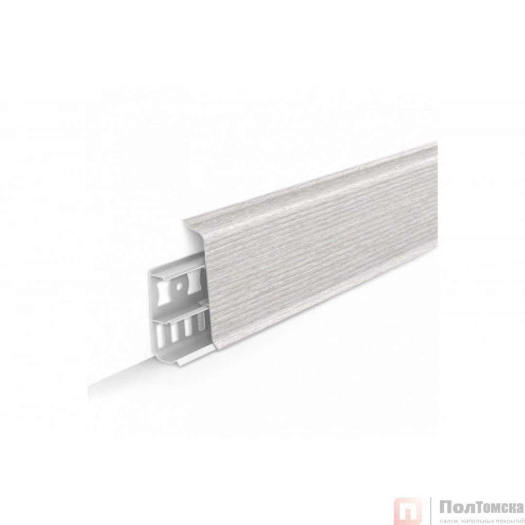 Плинтус напольный с кабель-каналами 70мм 2,2м "Деконика", 265 Клен патина