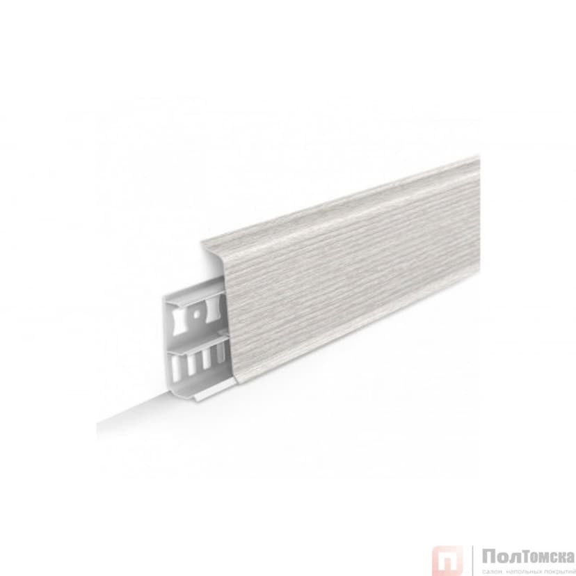 Плинтус напольный с кабель-каналами 70мм 2,2м "Деконика", 265 Клен патина