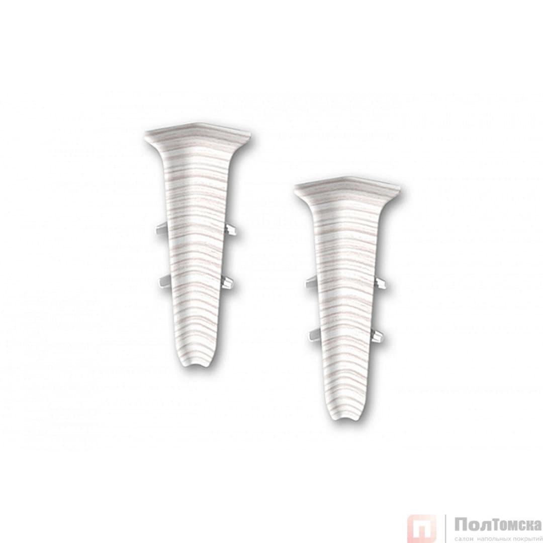 Угол внутренний для плинтуса 85мм "Деконика" (2шт. во флоупак), 255 Ясень бьянко