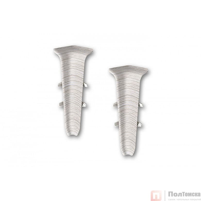 Угол внутренний для плинтуса 85мм "Деконика" (2шт. во флоупак), 253 Ясень серый