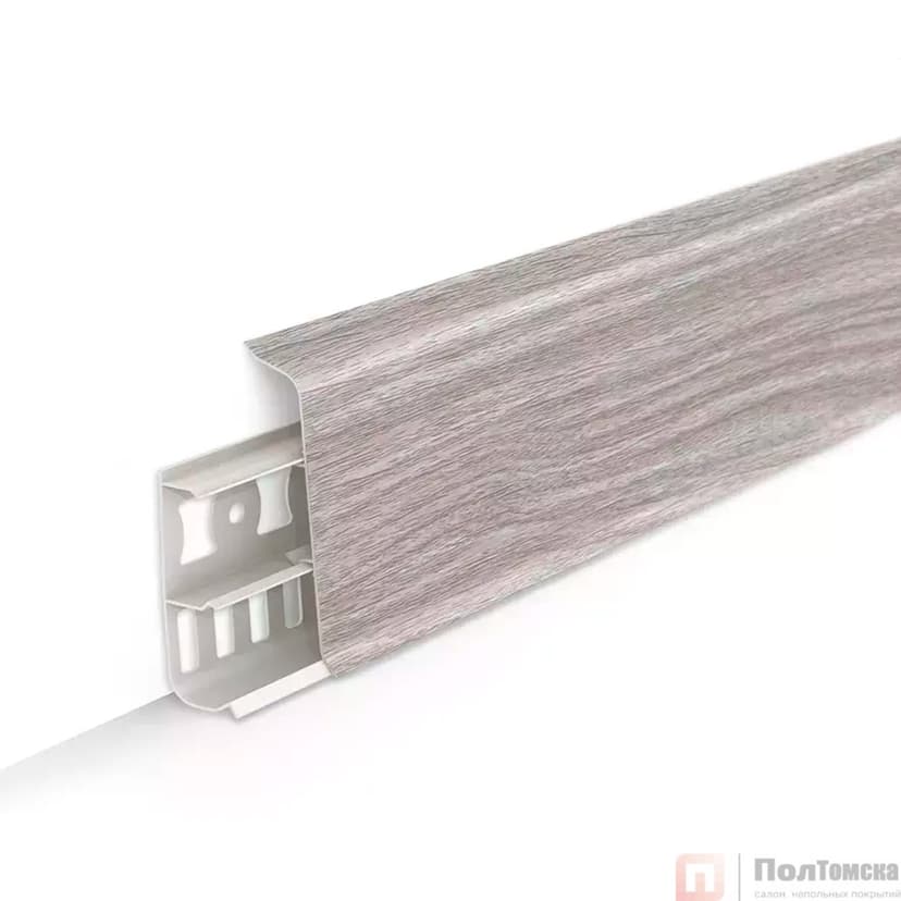 Плинтус напольный с кабель-каналами 70мм 2,2м "Деконика", 294 Орех антик