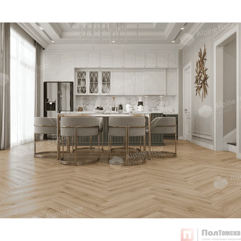 Ламинат Alpine Floor Original Herringbone 8 Pro Дуб Артуа LF102-12