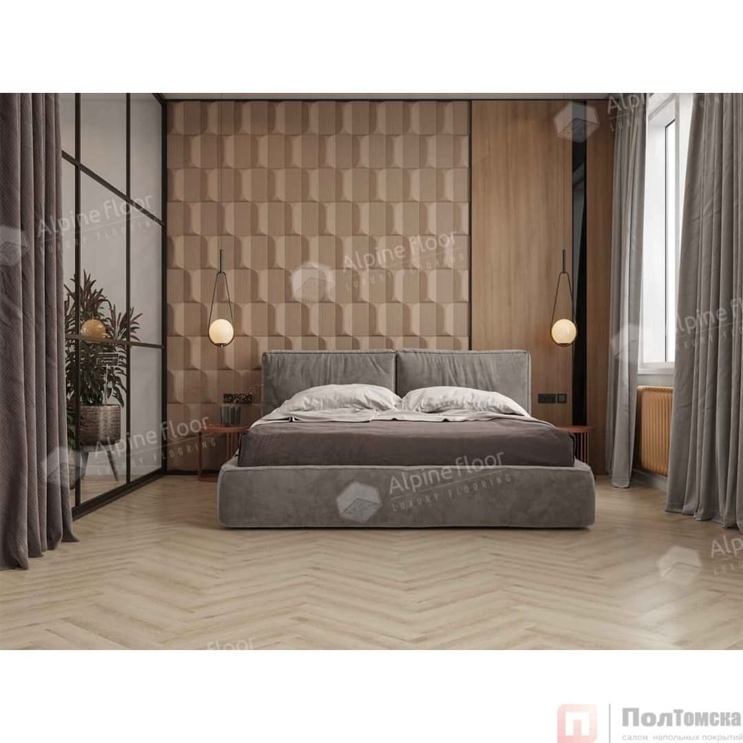 Ламинат Alpine Floor Original Herringbone 12 Pro Орлеан LF106-08
