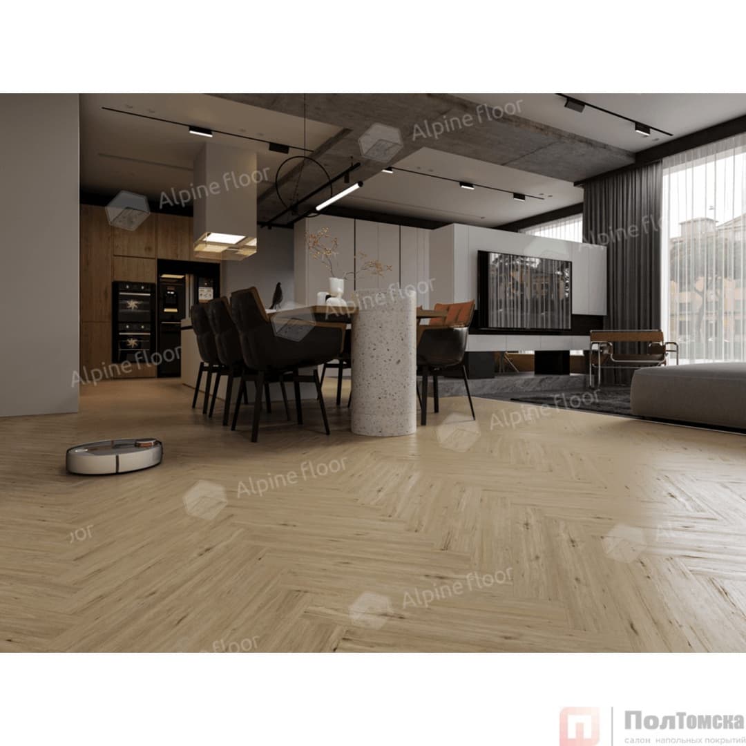 Ламинат Alpine Floor Original Herringbone 8 Pro Дуб Лион LF102-1