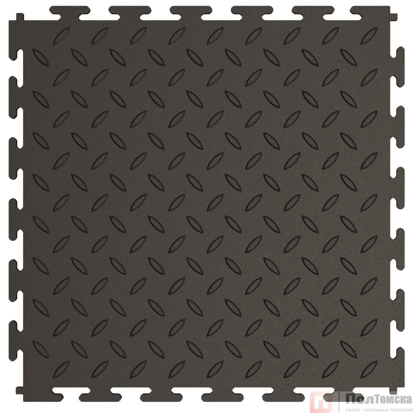 Модульная плитка ПВХ 250х250 5мм цвет черный