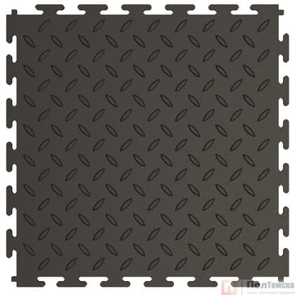 Модульная плитка ПВХ 250х250 5мм цвет черный