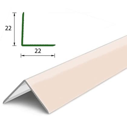 Угол 22х22мм 2,7м "Деконика", Светлая слоновая кость глянцевая (25 шт/уп)