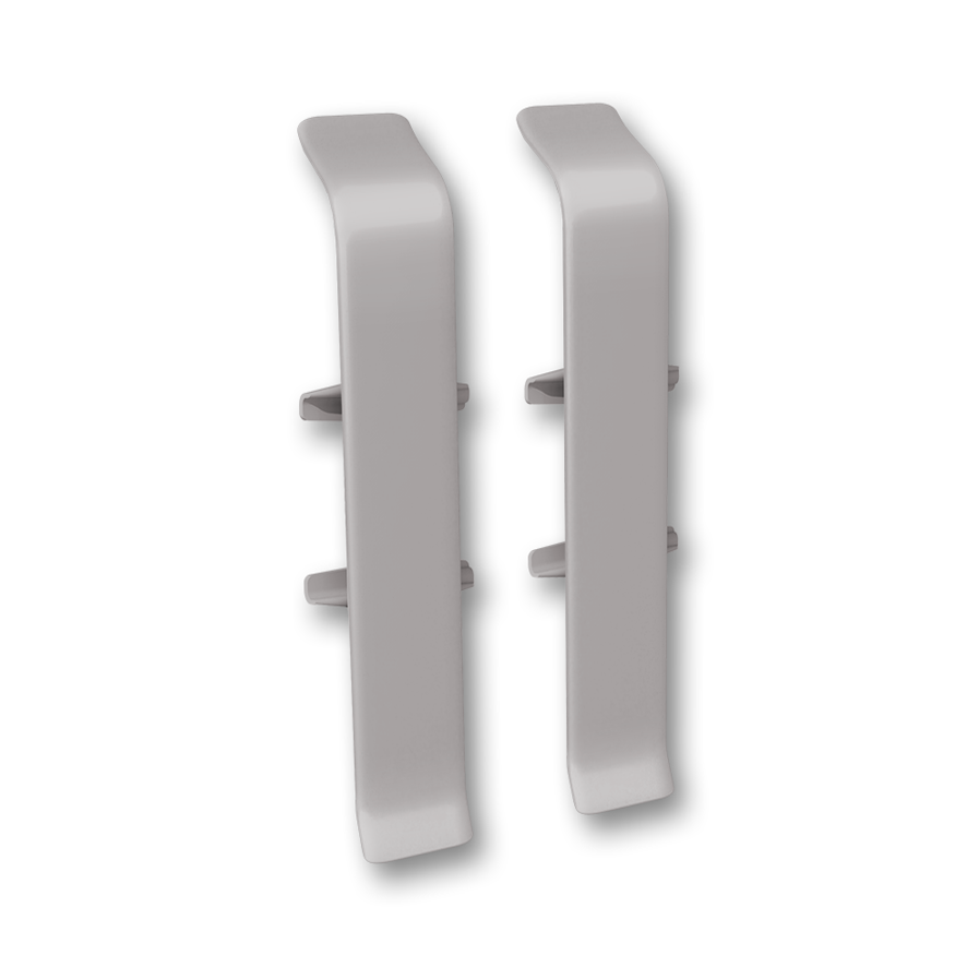 Соединитель для плинтуса 85мм "Деконика" (2шт. во флоупак), 036 Платиново-серый