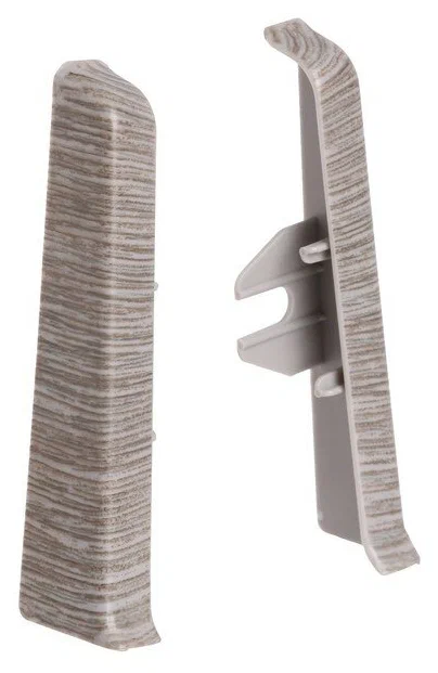 Торцевые (пара) для плинтуса 85мм "Деконика" (1 пара во флоупак), 210 Дуб пепельный