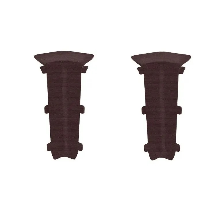 Угол внутренний для плинтуса 85мм "Деконика" (2шт. во флоупак), 351 Каштан