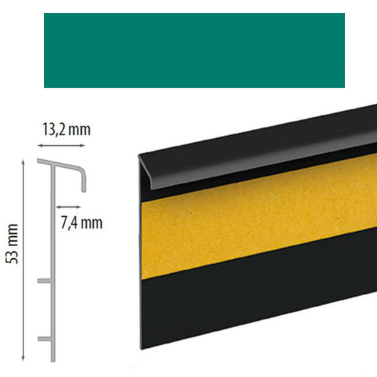 плинтус ПВХ Cezar для ковролина 141 туркус (20), шт.