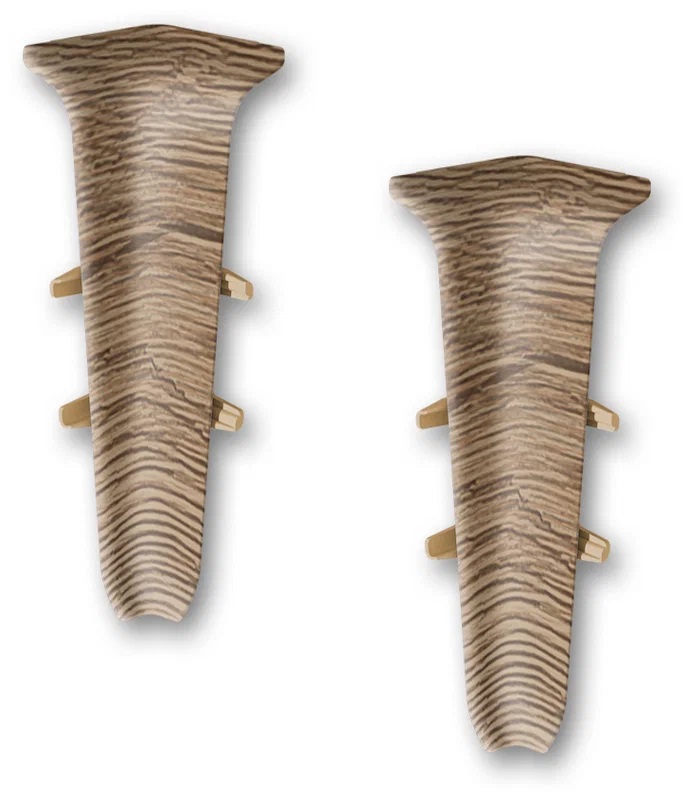 Угол внутренний для плинтуса 85мм "Деконика" (2шт. во флоупак), 211 Дуб рустик