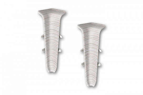 Угол внутренний для плинтуса 85мм "Деконика" (2шт. во флоупак), 253 Ясень серый