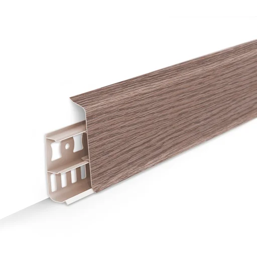 Плинтус напольный с кабель-каналами 85мм 2,2м "Деконика", 215 Дуб снежный Плинтус напольный с кабель-каналами 85мм 2,2м "Деконика", 215 Дуб снежный