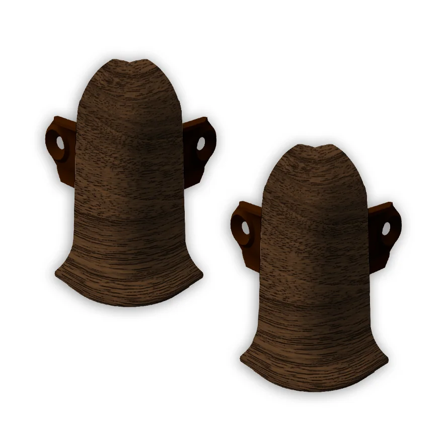 293 Угол наружный Лексида с крепежом 55мм Орех темный (шт)