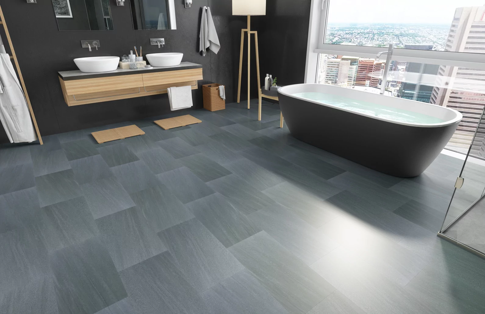 Кварцевый ламинат Refloor Fargo Черный Алмаз 64S452