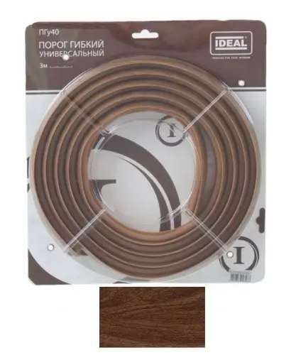 Порог гибкий универсальный 40мм 3,0м (рулон) Орех миланский "Идеал"