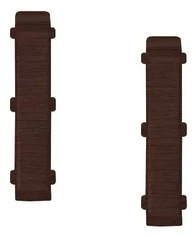 Соединитель для плинтуса 85мм "Деконика" (2шт. во флоупак), 301 Венге