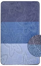 Коврик  в ванную  SILVER одинарный ГОЛУБОЙ  60х100 см   100%   полиэстер, ворс 11 мм  (00212)