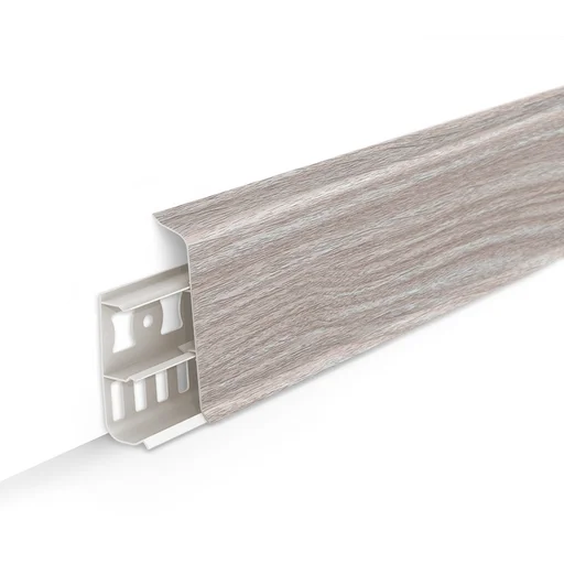 Плинтус напольный с кабель-каналами 85мм 2,2м "Деконика", 294 Орех антик Плинтус напольный с кабель-каналами 85мм 2,2м "Деконика", 294 Орех антик