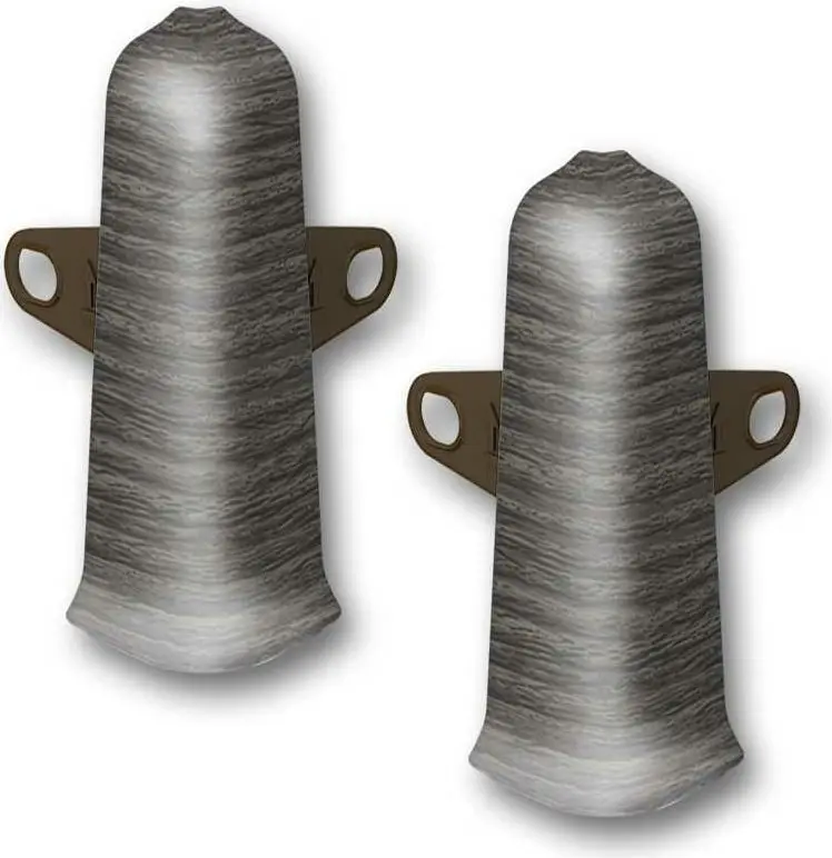 Угол наружный (внешний) с крепежом 85мм "Деконика" (2шт. во флоупак), 352 Каштан серый