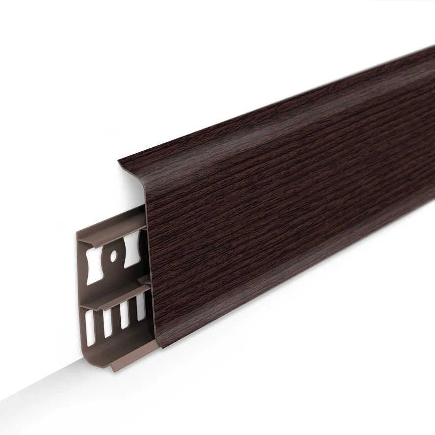 Плинтус напольный с кабель-каналами 70мм 2,2м "Деконика", 351 Каштан Плинтус напольный с кабель-каналами 70мм 2,2м "Деконика", 351 Каштан