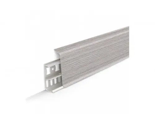 Плинтус напольный с кабель-каналами 70мм 2,2м "Деконика", 253 Ясень серый Плинтус напольный с кабель-каналами 70мм 2,2м "Деконика", 253 Ясень серый
