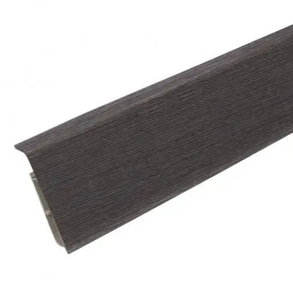 Плинтус напольный с кабель-каналами 70мм 2,2м "Деконика", 352 Каштан серый Плинтус напольный с кабель-каналами 70мм 2,2м "Деконика", 352 Каштан серый