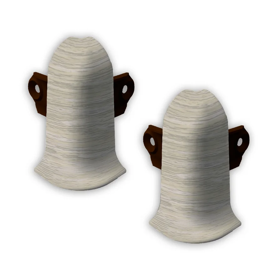 402 Угол наружный Лексида с крепежом 55мм Дуб аргенто (шт)