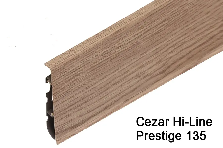 плинтус ПВХ Cezar матовый с мягким краем HI-LINE PRESTIGE 135, шт.