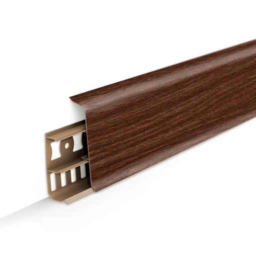 Плинтус напольный с кабель-каналами 85мм 2,2м "Деконика", 291 Орех Плинтус напольный с кабель-каналами 85мм 2,2м "Деконика", 291 Орех