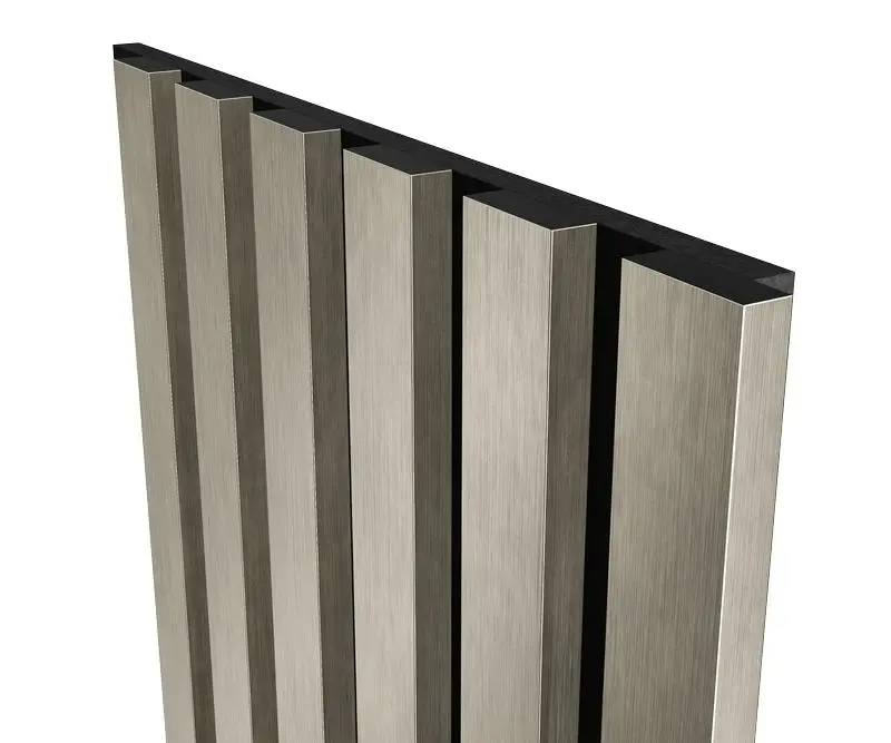 Комплект акуст.панелей, черный войлок, 3000х300х19мм, рейки ЭКОПОЛИМЕР, платина матовая/2шт., компл Комплект акуст.панелей, черный войлок, 3000х300х19мм, рейки ЭКОПОЛИМЕР, платина матовая/2шт., компл