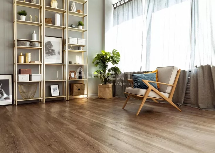 Виниловые полы Alpine Floor Sequoia SPC Секвойя темная ЕСО 6-12 Виниловые полы Alpine Floor Sequoia SPC Секвойя темная ЕСО 6-12
