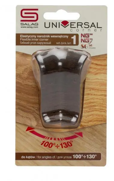 Угол универсальный внутренний Salag  23 орех модена