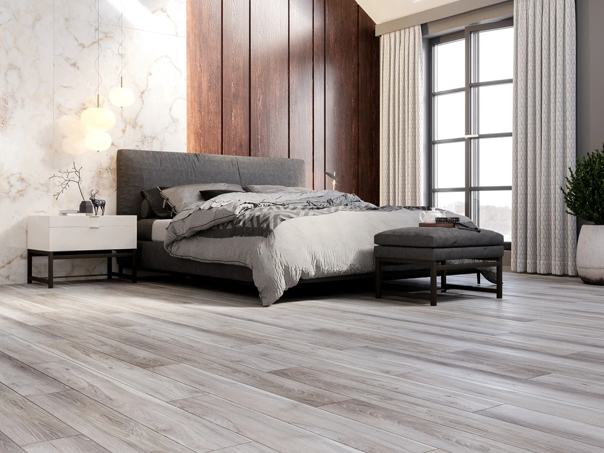 Кварцевый ламинат ArtTile Stone Optima Pro 40-128 APTN, Тис Юге, (914х152x4мм)