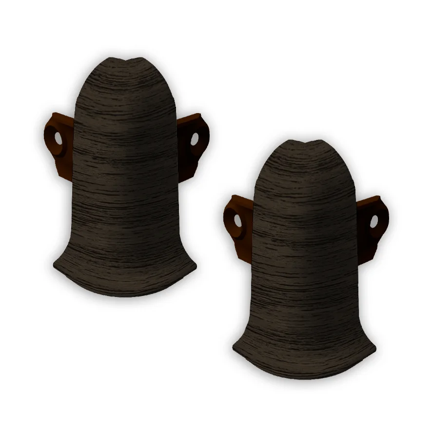 408 Угол наружный Лексида с крепежом 55мм Дуб черненый (шт)