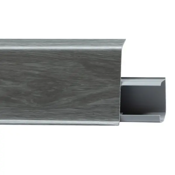 TERA №727 Плинтус со съемной панелью Сильвер 72 мм, 2,2 м. TERA №727 Плинтус со съемной панелью Сильвер 72 мм, 2,2 м.