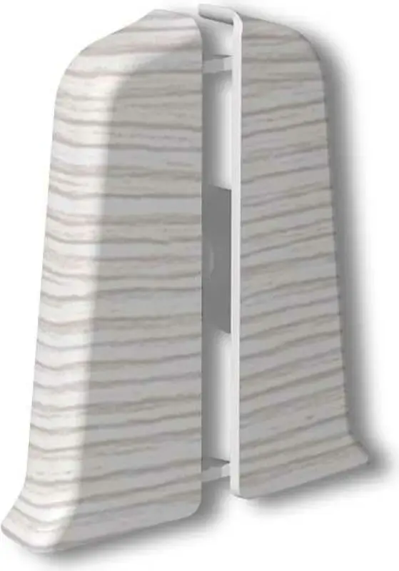 Торцевые (пара) для плинтуса 85мм "Деконика" (1 пара во флоупак), 255 Ясень бьянко Торцевые (пара) для плинтуса 85мм "Деконика" (1 пара во флоупак), 255 Ясень бьянко