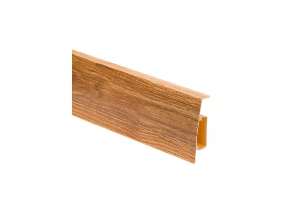 Плинтус пластиковый (ПВХ) CEZAR (Цезарь) Hi-Line №233 с кабель-каналом 75мм Польша