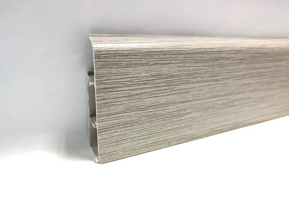 Плинтус напольный с кабель-каналами 85мм 2,2м "Деконика",208 Дуб мокко Плинтус напольный с кабель-каналами 85мм 2,2м "Деконика",208 Дуб мокко