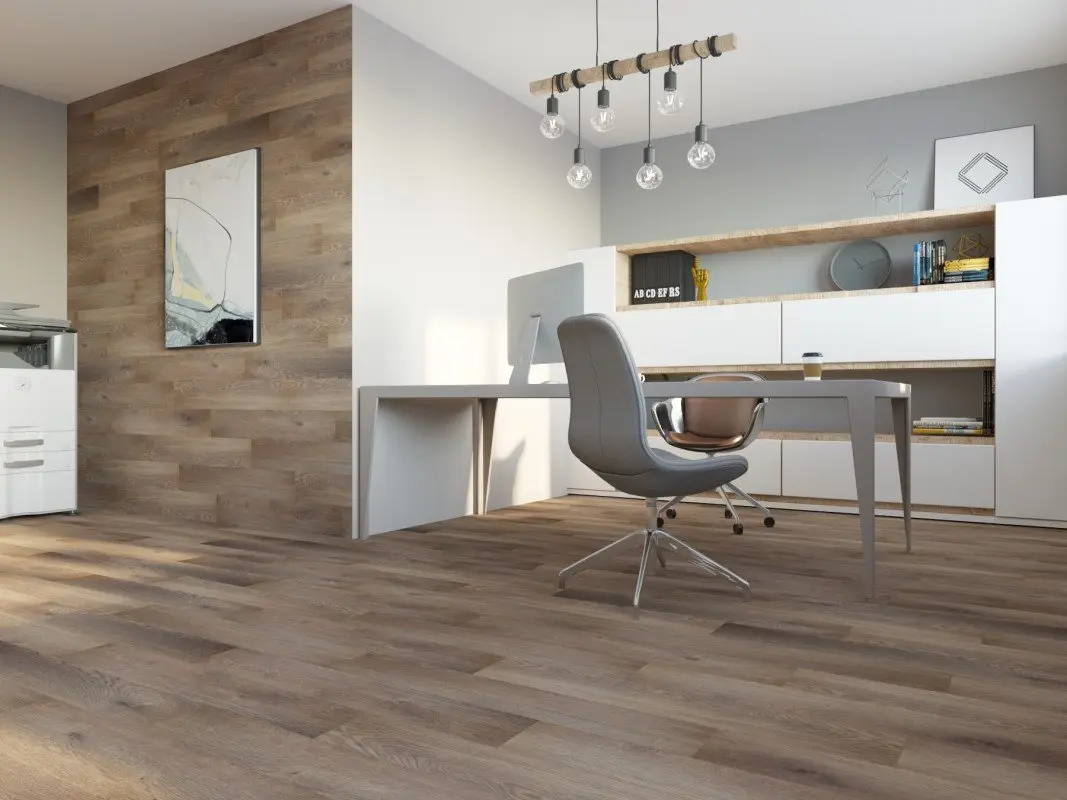 Кварцевый ламинат ArtTile Stone Optima Pro 40-9 APTN, Дуб Террас, (914х152x4мм)