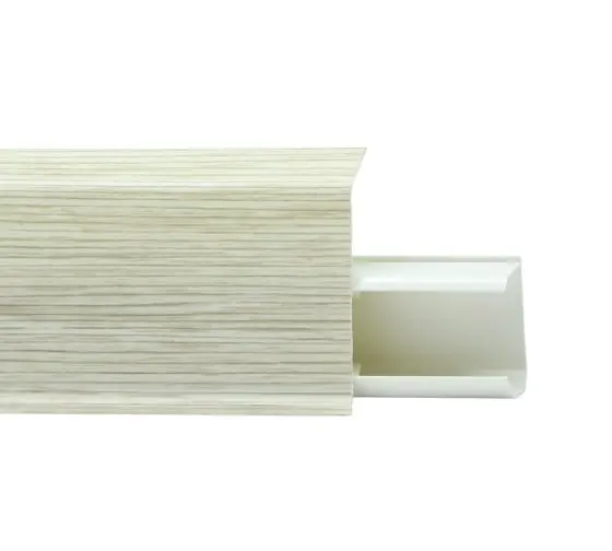 QUADRO №523 Плинтус со съемной панелью Дуб Арабский, 55 мм, 2,2 м. (40шт/уп.)