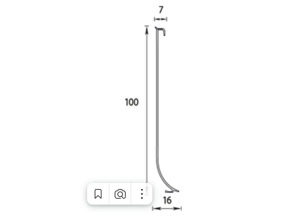 Плинтус для линолеума 2,2м "Идеал", 006 Темно-серый