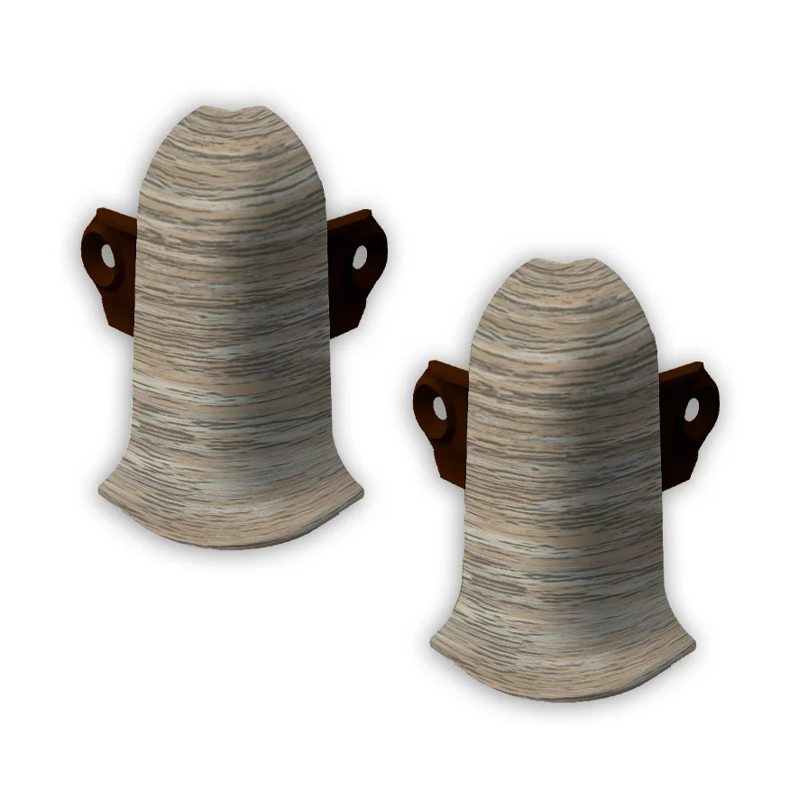 215 Угол наружный Лексида с крепежом 55мм Дуб снежный (шт)